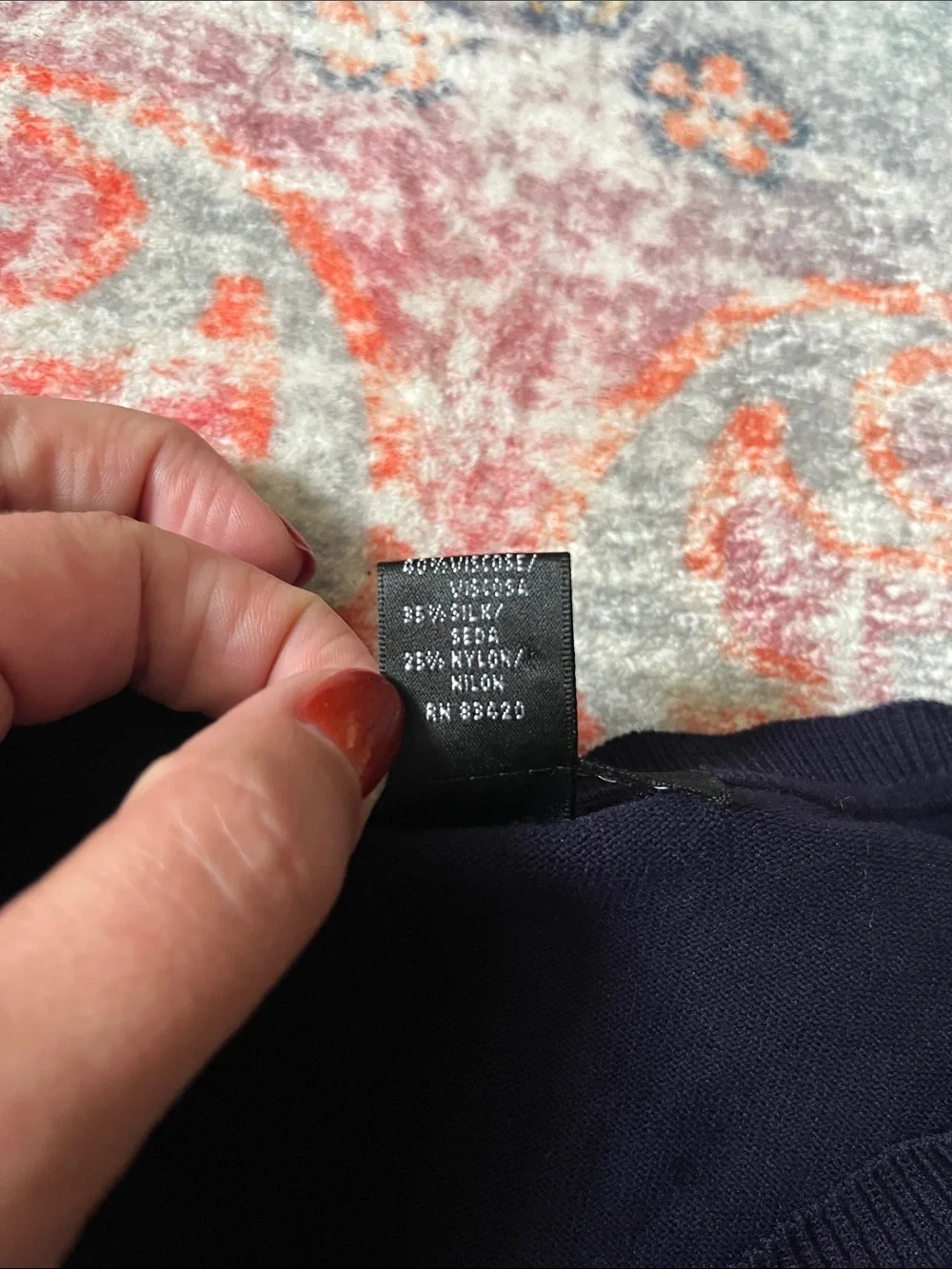 august silk Navy Round-Neck Button Cardigan - Picture 5 of 5